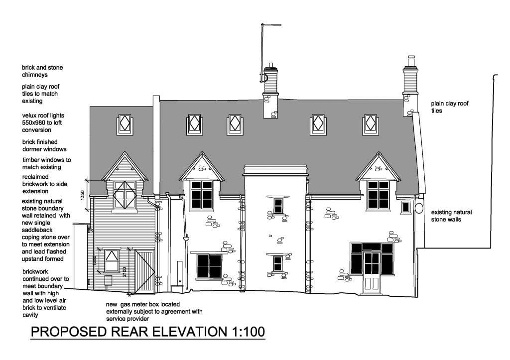 proposed rear elevation